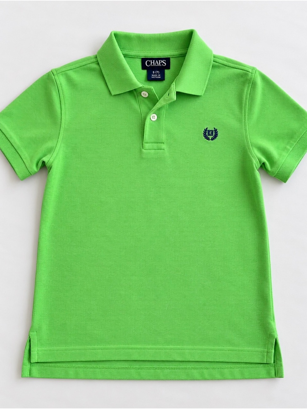Chaps Bright Lime Green Kids Polo Shirt